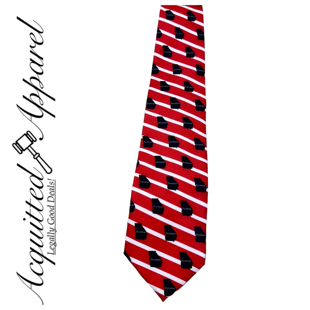 Simply Southern State og Georgia Red Striped Necktie